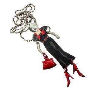 Marilyn Monroe Cut Out Pendant Necklace Brooch Mixed Media Artisan Pop Art